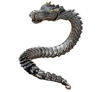 ljhnba Bracelet unique en forme de tête de dragon en argent antique élégant sur le thème des dragons - Accessoire délicat - Cadeau d'anniversaire, One Size, Comme décrit