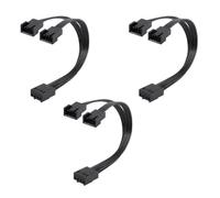 ljhnba Câble de ventilateur PWMs à 4 broches, séparateur 1 à 2 voies, connecteurs d ' extension à manchon de 13cm, séparateur de ventilateur d ' extension
