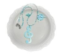ljhnba Collier de perles acryliques élégant avec pendentif note de musique bijoux à thème note de musique charme cravates mode pendentif perlé cravates