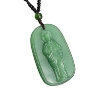 ljhnba Collier délicat avec médaillon en faux jade incarnant les bénédictions des bouddhas et l ' énergie positive, bijoux de bouddhas individualisés, bijoux spirituels