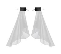 ljhnba Couvre-bras à manches évêque détachables, fausses manches, Tulle surdimensionné, décoratif, transparent, élégant, fausses manches, soleil de conduite