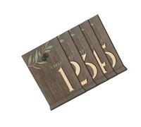 ljhnba d ' immatriculation de Table d ' Identification de Table en Bois, Parfaite pour l ' Arrangement des sièges de Mariage et la décoration de fête, Accessoire de Mariage Tendre
