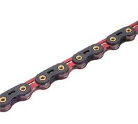 LJHTRZAQ Compatible avec la chaîne de vélo en Forme de Croissant Ultra légère à 12 Vitesses Sumc - 126 maillons for vélos de Montagne et de Route Shimano.(S12SL Black Red)