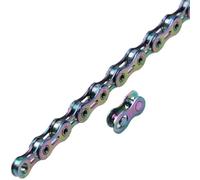 LJHTRZAQ Compatible avec la chaîne de vélo Kmc 12 Vitesses - Chaîne colorée dorée 8 V-12 V for vélos de Route et de Montagne.(X10SL Colorful)