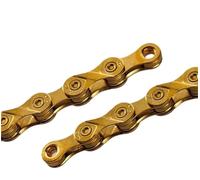 LJHTRZAQ Compatible avec la chaîne de vélo KMC Gold 8-10 Vitesses Universelle légère antirouille for VTT et vélos de Route(X9Ti 9speed)