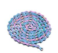 LJHTRZAQ Compatible avec la chaîne de vélo SUMC 10 vitesses-X10/X10EL/X10SL 116 maillons for vélos de Route Shimano SRAM VTT(SX10 Rainbow)