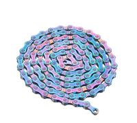 LJHTRZAQ Compatible avec la chaîne de vélo SUMC 9-12 vitesses-116/126L Arc-en-Ciel Creux avec maillon manquant for SRAM Shimano VTT Route(SX10 Rainbow)