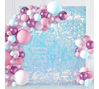 LJIE-House Lot de 36 toiles de fond murales scintillantes à paillettes arc-en-ciel pour décoration d'anniversaire, mariage et enterrement de vie de jeune fille