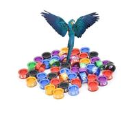 LJISEHG Bandes de Pattes de Pigeon en Aluminium numérotées de Couleurs mélangées - Bandes de Pattes à Anneau Ouvert for l'identification des volailles et des Oiseaux(Mixed Colors5.0mm,200pc)