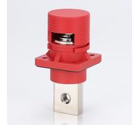 LJISEHG Bornier en cuivre à Courant élevé 400 A for Le Stockage d'énergie par Batterie au Lithium, Coque Ignifuge PA66, bornes en Laiton étamé (Rouge + Noir)(Red)