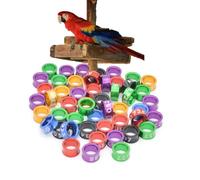 LJISEHG Bracelet de Cheville en Aluminium for Pigeons, Couleurs mélangées, Sangles de Pattes d'oiseaux numérotées au Hasard, Bandes d'identification for Pigeons et cailles(Mixed Colors7.0mm,200pc)