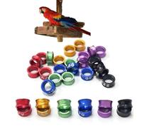 LJISEHG Bracelet de Cheville en Aluminium for Pigeons, Couleurs mélangées, Sangles de Pattes d'oiseaux numérotées au Hasard, Bandes d'identification for Pigeons et cailles(Mixed Colors4.7mm,200pc)