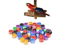 LJISEHG Bracelet de Cheville en Aluminium for Pigeons, Couleurs mélangées, Sangles de Pattes d'oiseaux numérotées au Hasard, Bandes d'identification for Pigeons et cailles(Mixed Colors5.0mm,200pc)