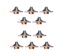 LJISEHG Buse Laser à Fiber 10 pièces, for le remplacement de la tête de découpe Laser(High-speed Chrome-plated Double Layer Nozzle D28h15,Hole diameter 4.5mm)