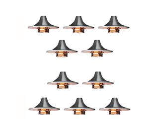 LJISEHG Buse Laser à Fiber 10 pièces, for le remplacement de la tête de découpe Laser(High-speed Chrome-plated Double Layer Nozzle D28h15,Hole diameter 2.5mm)