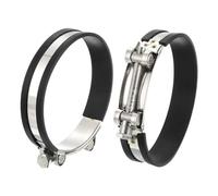 LJISEHG Colliers de serrage à boulon en T, 2 pièces, coussinés en caoutchouc réglables for l'installation de tuyaux de refroidisseur intermédiaire d'admission(131-139mm)