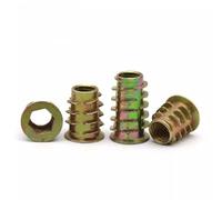 LJISEHG Écrous de meubles à entraînement hexagonal à bride en alliage de zinc - Attaches à insert en bois(M8x25 (50Pcs))