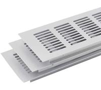 LJISEHG Grille d'aération respirante en alliage d'aluminium (1 pièce) - Grille de ventilation rectangulaire(80x400mm)