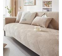 LJISEHG Housse de canapé en Forme de L - Protecteur de Meubles 1/2/3/4 Places for canapé sectionnel et d'angle, Utilisation dans Le Salon(Khaki,70x210cm)