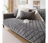 LJISEHG Housse de canapé en Forme de L - Protecteur de Meubles 1/2/3/4 Places for canapé sectionnel et d'angle, Utilisation dans Le Salon(Khaki,45x45cm)