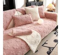 LJISEHG Housses de Coussin de canapé d'angle - Housses de canapé sectionnelles lavables et antidérapantes, Protection de Meubles(Pink,90 * 260cm/35.43 * 102.36in)