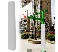 LJISEHG Housses de Rembourrage de Poteau de Remplacement Anti-Collision, Coussin Robuste Toutes Saisons for Panier de Basket-Ball extérieur,(White,8"x8"(20x20cm) Pole)