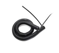 LJISEHG Rallonge à ressort noire à 2 conducteurs, câble spiralé extensible de 2,5/5/7,5 M 24-14AWG, fil d'alimentation for la maison et l'atelier