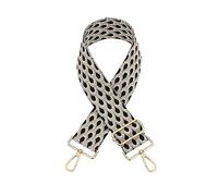 LJISEHG Sangle de Sac à bandoulière, Sangle tissée en Jacquard de Plumes de Paon de 80 à 130 cm, Ceinture de Remplacement Universelle réglable,(Type 3,Black Buckle)