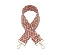 LJISEHG Sangle de Sac, Sangle réglable de 80 à 130 cm avec imprimé Plumes de Paon, Accessoire de Remplacement tissé en Jacquard, bandoulière Universelle élégante(Type 9,Silver Buckle)