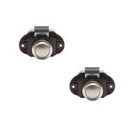 LJISEHG Serrure à bouton-poussoir, serrure à came for placard, 2 pièces, serrure à bouton-poussoir for porte, serrure à bouton-poussoir à bouton-poussoir,(Pearl Nickel Surface (Brown))