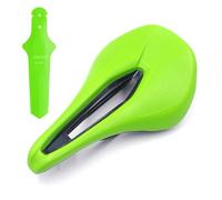 LJISEHG Siège de vélo Confortable for Hommes et Femmes - Selle de vélo légère et résistante à l'eau 143 mm(Green-Fender)