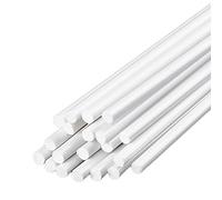LJISEHG Tiges rondes en plastique ABS blanc - 2 mm de diamètre, 250 mm de longueur for projets de bricolage et modélisme(4x250mm 20pcs)