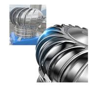 LJISEHG Ventilateur de toit à énergie éolienne, capuchon d'échappement d'éolienne en acier inoxydable, ventilateur à flux d'air automatique(250 mm (9.8 in))
