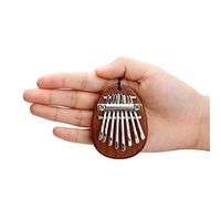 LJJ Mini Kalimba 8 Clés, Acajou Mbira Doigt Pouce Piano, Professionnel De Haute Qualité avec Marteau d'accordage et Accessoires pour Les Amateurs de Musique Débutants