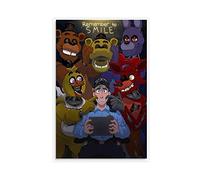 LJJJ Poster de jeu Five Nights at Freddy's FNAF sur toile pour décoration de chambre à coucher, paysage sportif, bureau, chambre, cadeau, sans cadre : 30 x 45 cm