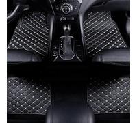 LJJWIW Auto Tapis Sol pour Renault Megane 3 2008-2016,Cuir Set sur Mesure Moquette Couverture AntidéRapant Imperméable Antifouling IntéRieur Accessoires,Black-White