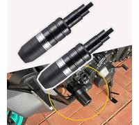 LJJWIW Moto Boule Anti Chute pour Ducati Senna/Streeighter V2 V4,Tampons Protection Anti Chute Protections Cadre Carénage Garde Anti Crash Pad Protèges Cadre,Silver