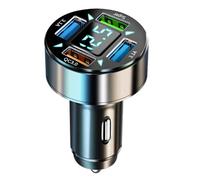 LJJWIW Voiture Chargeur pour Renault Symbioz,Automobile Chargeurs,Chargeur Allume Cigare USB,LED Voltmètre,Chargeur Rapide Doubles Ports,Portable Accessoires,3 USB+1 QC