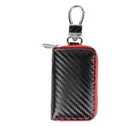LJJWIW Voiture Etuis Porte Clés pour Hummer H1 H2 H3,Clef Coque Key Housse Protection Clé Pochettes Télécommandes Pochette Portefeuille Etui Taille Suspendue Cartes,Black-Red