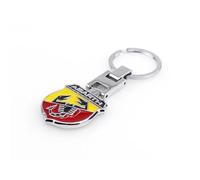 LJJWIW Voiture Porte Clés pour Abarth 595 Abarth 500 Abarth 124,Esthétique Durable Porte,Porte Clef avec Le Logo,Porte Clé Portable Multifonction,Homme Cadeaux Auto Accessoires
