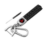 LJJWIW Voiture Porte Clés pour Mitsubishi L200 2015-2018,Esthétique Durable Porte,Porte Clef avec Le Logo,Porte Clé Portable Multifonction,Homme Cadeaux Auto Accessoires,Black-A