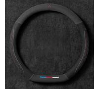 LJLBFB Couvre Volant Voiture pour Citroen DS3 Racing DS3 Cabrio DS4 DS5 DS3 Crossback DS 4S, Cuir Suédé Protege Volant Voiture Microfibre Antidérapante Protege Volant Universel 37-38cm Diamètre