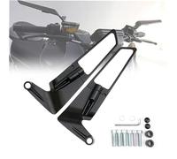 LJLBFB Retroviseur Moto pour Ducati Streetfighter 848 2012-2015, Rétroviseurs Latéraux De Moto, Tourner Réglable Stealth Winglet Kit Miroirs, Boulons Filetés 10mm Et 8mm Inclus,A/White Glass