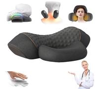 LJLDBM Artuvate Mycorehero Fisiorest - Oreiller Masseur de Cou 3 en 1, Masseur de Cou Fisiotest Artuvate, oreillers réglables en Mousse à mémoire de Forme avec airbag de Levage(Black)