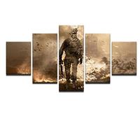LJLSLH Impressions sur Toile 5 Pièces Call Duty Peintures d'action Noires Film De Film Imprimé sur Toile HD Art Home Déco Peintures (Taille 1) Pas De Cadre