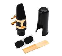 Ljmyy Bec de saxophone High Altos avec capuchon de ligature de saxophone et coussinet pour une jouabilité fluide