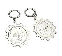 Ljmyy Boucles d'oreilles contemporaines en acier inoxydable avec symbole de roue grecque - Bijoux pour personnes élégantes