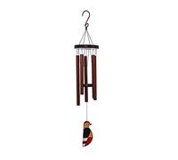 Ljmyy Carillon éolien - Tons apaisants - Tubes en aluminium - Mémorial en bois - Oiseau commémoratif pour extérieur, patio, porche, jardin, cour, décoration d'intérieur