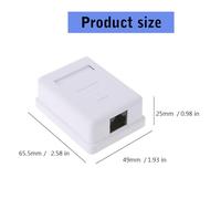 Ljmyy Cat5e 8P8C RJ45 8P8C HM-HB01 Modle Non Blindé Single Port Desktop Mount Box Module Wall Coupler Adapter Connecteurs