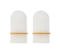 Ljmyy Lot de 2 étagères murales en bois multi-usages modernes arc-en-ciel flottantes pour décoration de salon, chambre à coucher